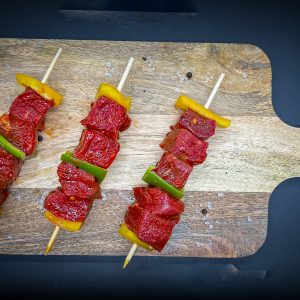 Brochette de bœuf marinée
