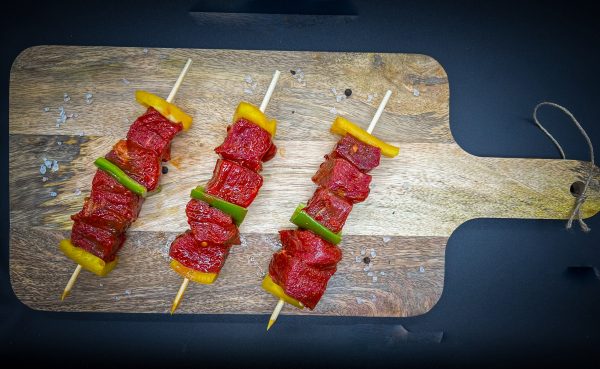 Brochette de bœuf marinée
